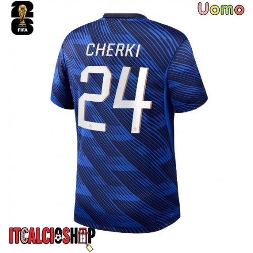Francia Rayan Cherki #24 Prima Maglia Mondiali 2026 Manica Corta